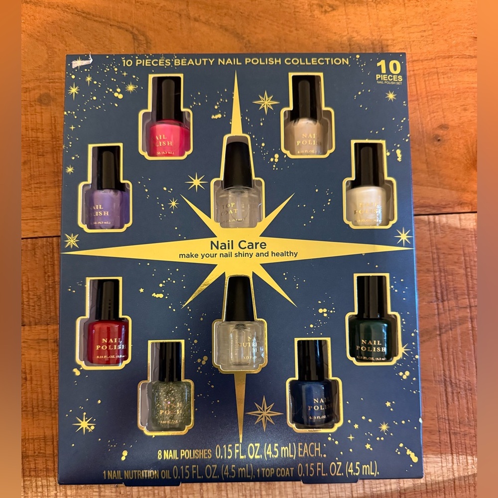 New in box 10 piece nail polish variety kit